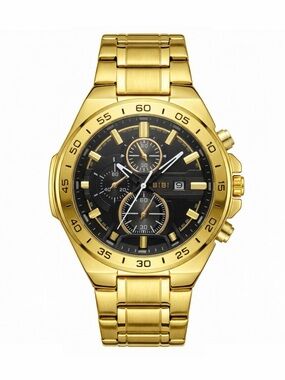 BiBi Gold and Black Men's Chronograph Bracelet Watch